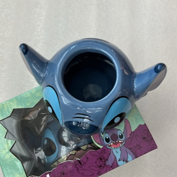 🆕 Disney Stitch Ceramic Trinket Jar with Lid Blue - Picture 6 of 12